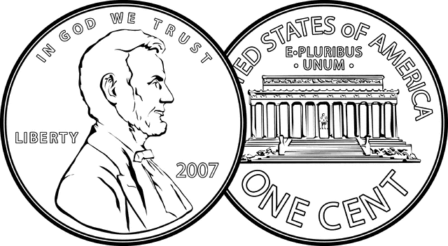 Both Sides Of A Penny   Clipart Etc