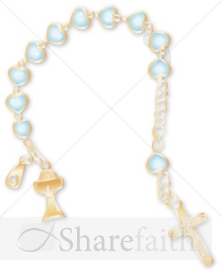 Childs Rosary Clipart   Cross Clipart