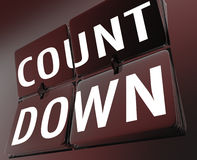 Countdown Word Retro Clock Flipping Tiles Deadline Now Stock