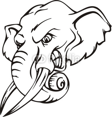 Elephant Tusk Clipart Elephant Mascot Templates