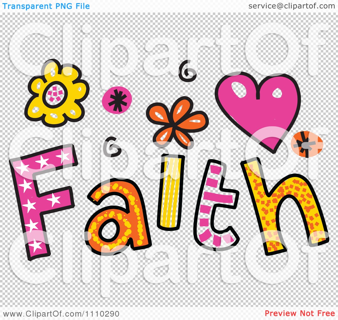 Faith Clipart Clipart Colorful Sketched Faith Text Royalty Free Vector    