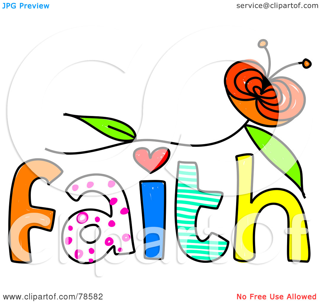Faith Clipart Royalty Free Rf Clipart Illustration Of A Colorful Faith