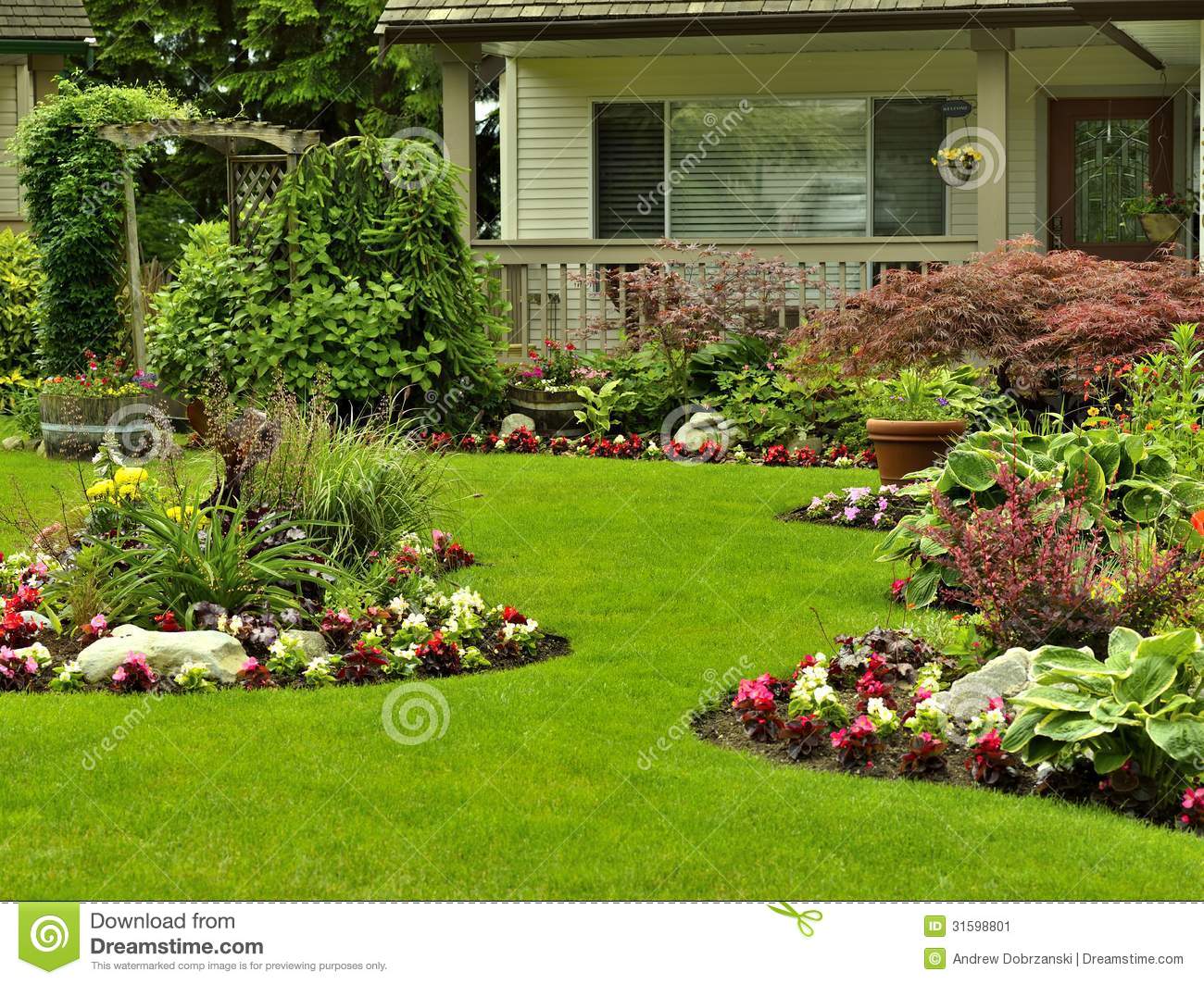 Front Yard Landscaping Stock Image   Image  31598801