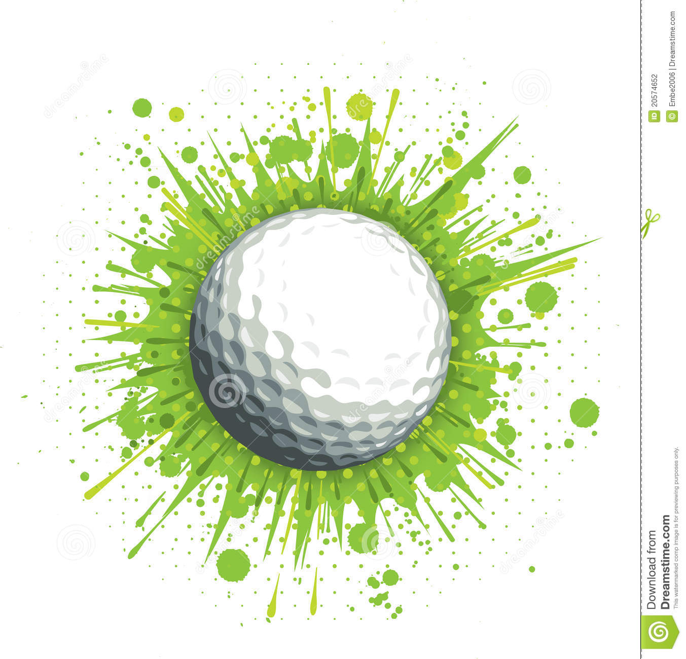 Golf Ball On Green Background Stock Photography   Image  20574652