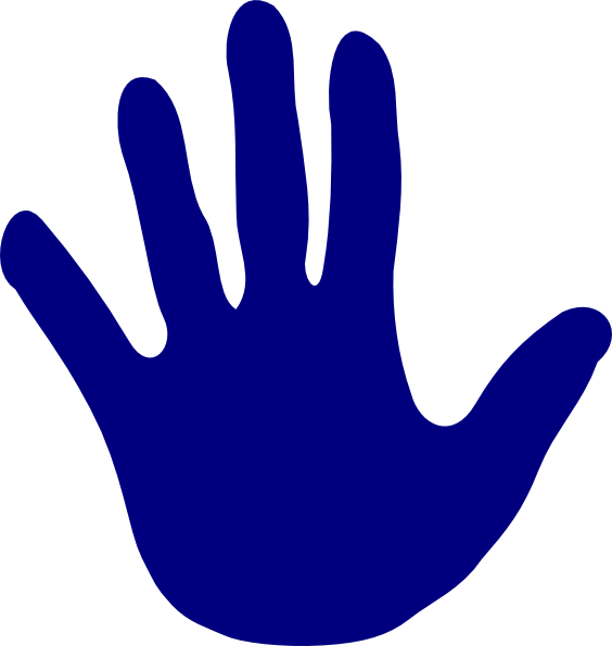 Hand Blue Left Clip Art At Clker Com   Vector Clip Art Online Royalty    