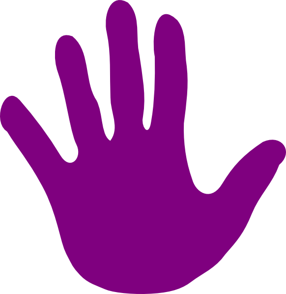 Hand   Purple Clip Art At Clker Com   Vector Clip Art Online Royalty    