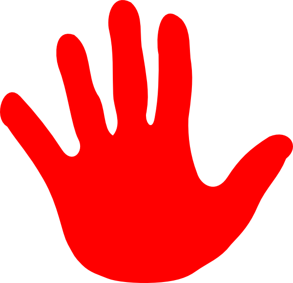 Hand Red Left Clip Art At Clker Com   Vector Clip Art Online Royalty    