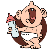 Hungry Because He Finished The Bottle Milk    Baby I Love Clipart