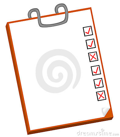 Illustration Of Checklist  Clipboard Isolated On White