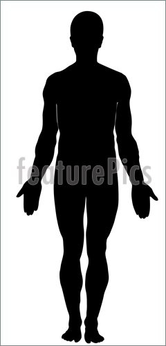 Illustration Of Silhouette Of Human  Male