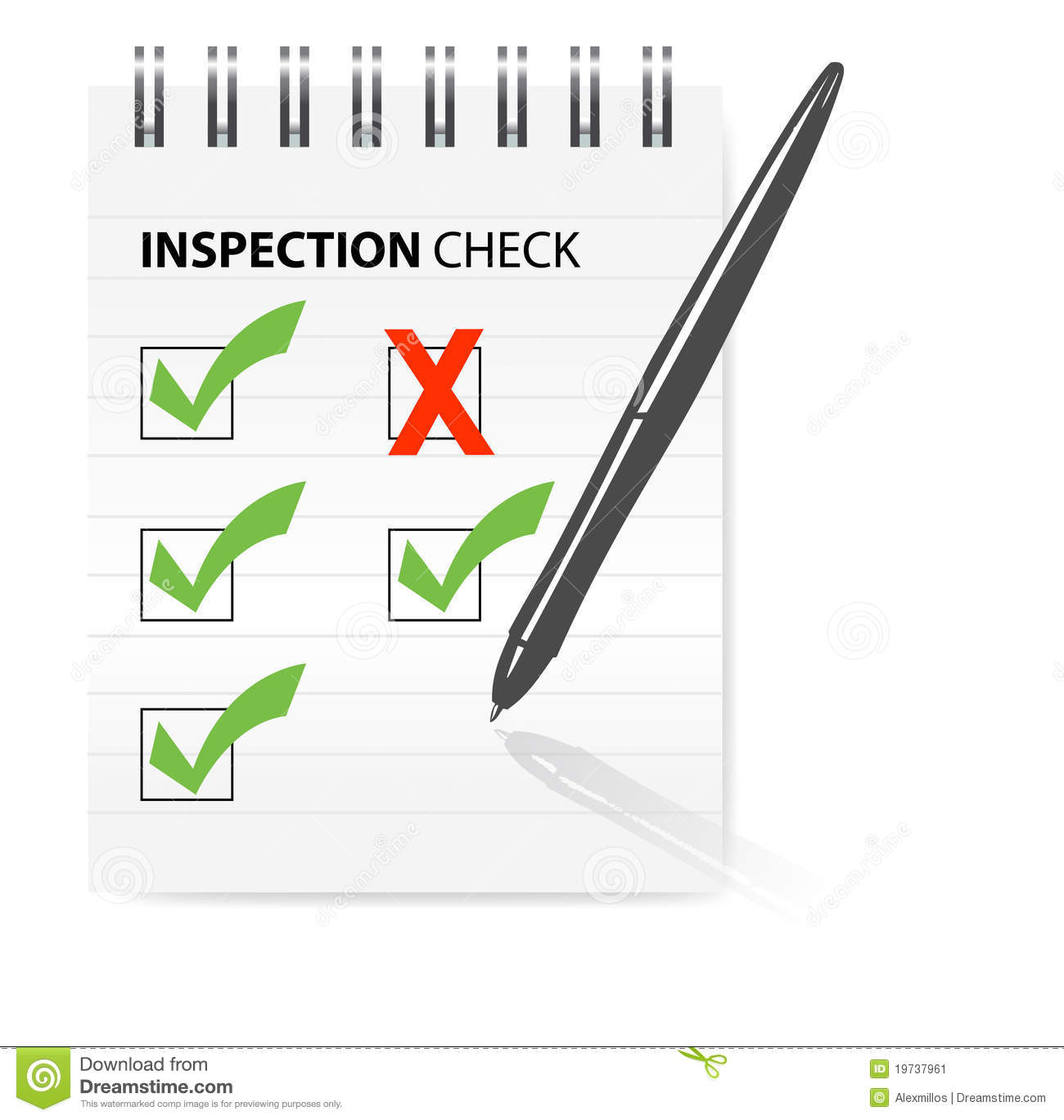 Inspection Checklist Isolated Over A White Background 