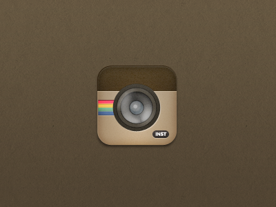 Instagram Brown App Icon By Dmitry Myasnikov