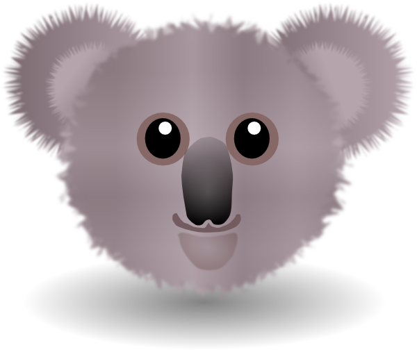 Koala Face Clip Art At Clker Com   Vector Clip Art Online Royalty