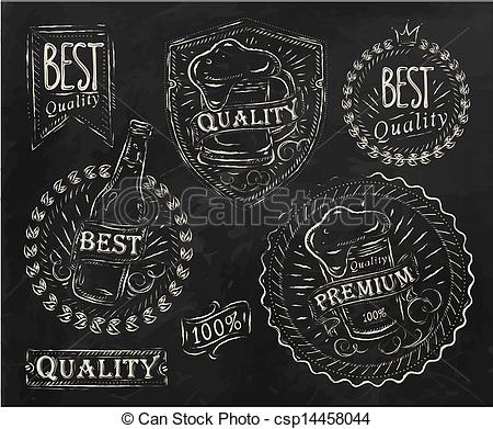 Of Beer Quality Stylized Under A Chalk Drawing On The Theme Of Beer
