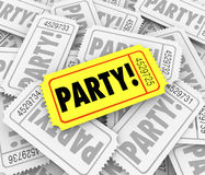 Party Tickets Special Event Celebration Birthday Anniversary Inv