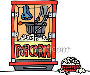 Popcorn Machine   Royalty Free Clipart Picture
