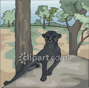     Relaxing Under In The Shade Of Trees   Royalty Free Clipart Picture