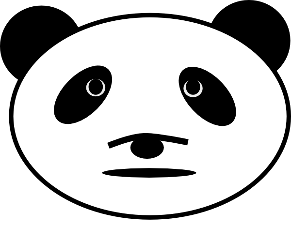 Sad Panda Bear Clip Art At Clker Com   Vector Clip Art Online Royalty