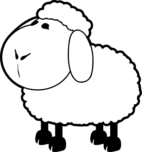Sheep Outline Clip Art At Clker Com   Vector Clip Art Online Royalty    