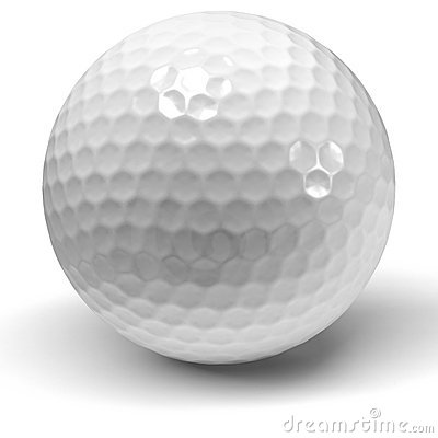 Single Golf Ball On A White Background Stock Photography   Image