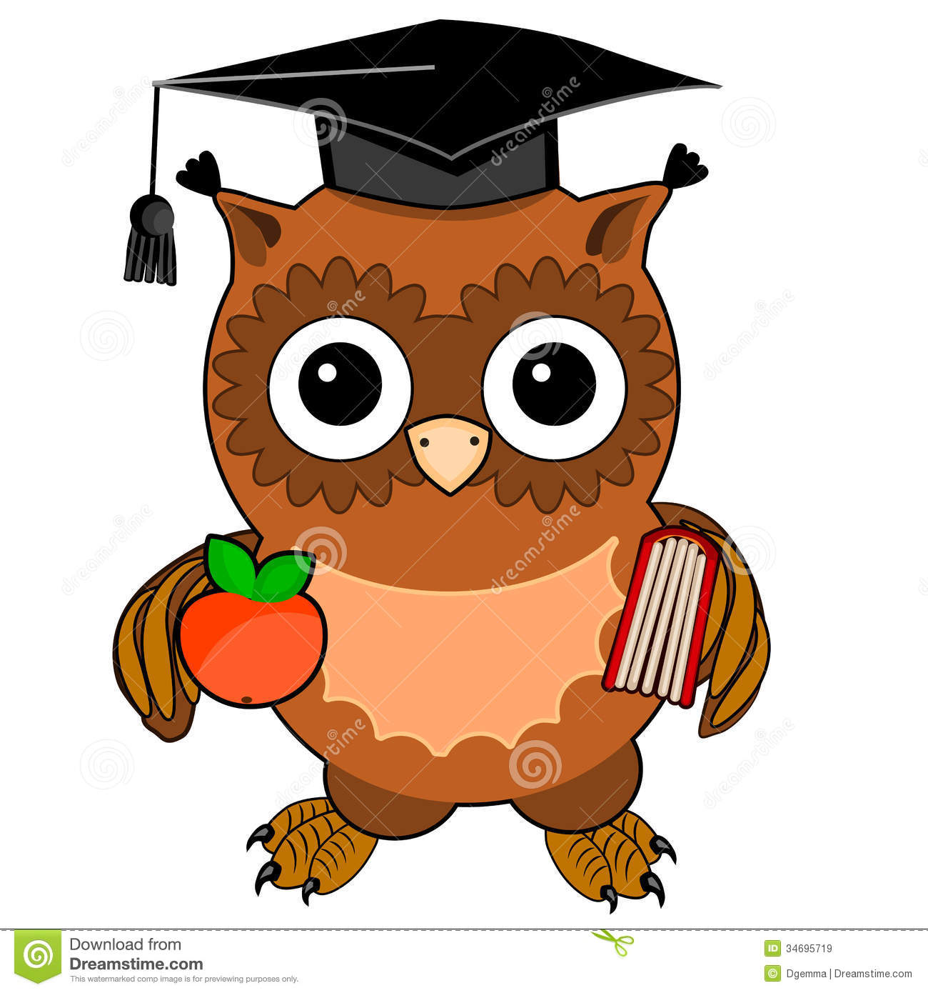 Smart Owl Clipart Cute Owl Royalty Free Stock