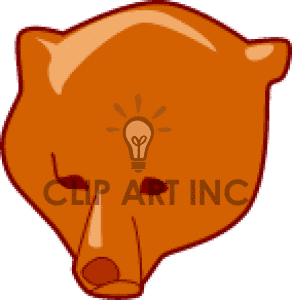 Up Of Brown Bear Face Abstract Clipart Image Picture Art   130063