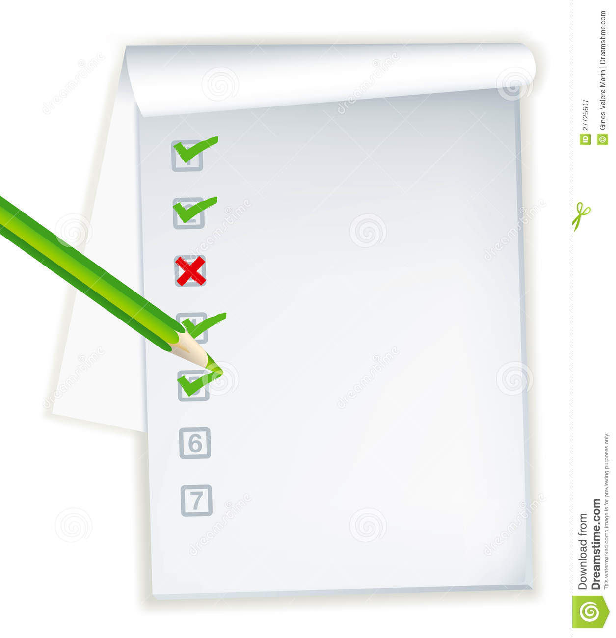 Vector Illustration Of Checklist Notepad  Easy Changes In Vector File