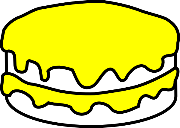 Yellow And Vanilla Cake Clip Art At Clker Com   Vector Clip Art Online