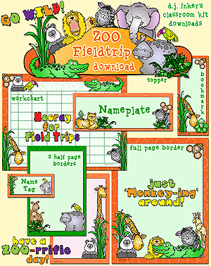 Zoo Field Trip Classroom Printables Download Zoo Field Trip Classroom