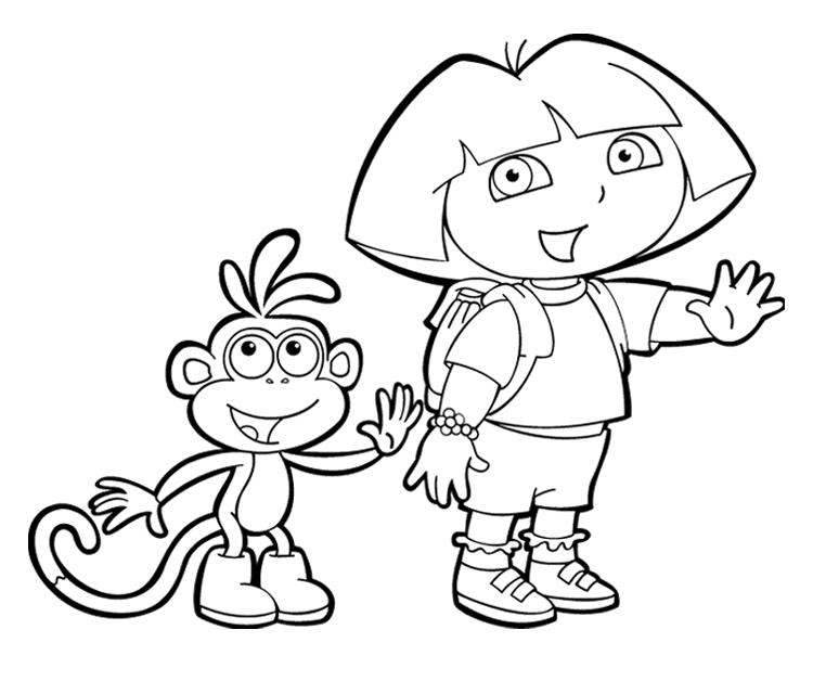 Adventure Dora And Boots Coloring Pages