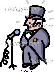 B Rgermeister Am Mikrofon   Cartoon Peop2517