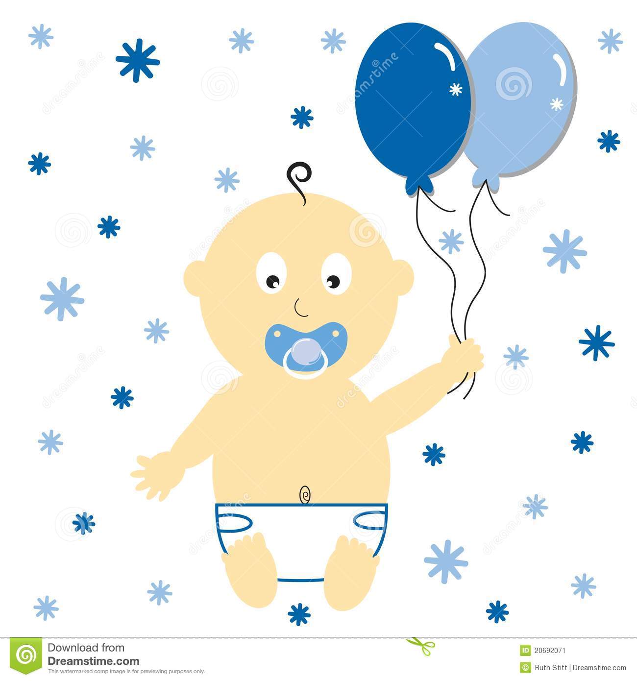 Baby Boy Balloons Stock Image   Image  20692071
