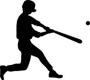 Baseball Clipart Image   A Silhouette Clip Art Of A Boy Hitting A