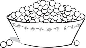 Bowl Of Peas Colouring Pages