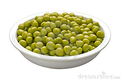 Bowl Of Peas On A White Background  With Clipping Path  Isolation Is