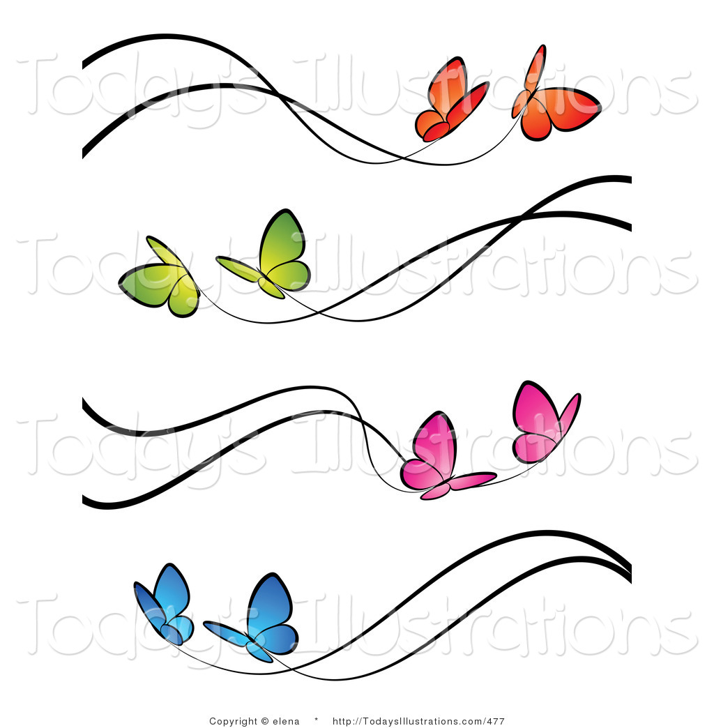 Butterfly Clip Art Clipart Of A Digital Collage Of Pairs Of Orange