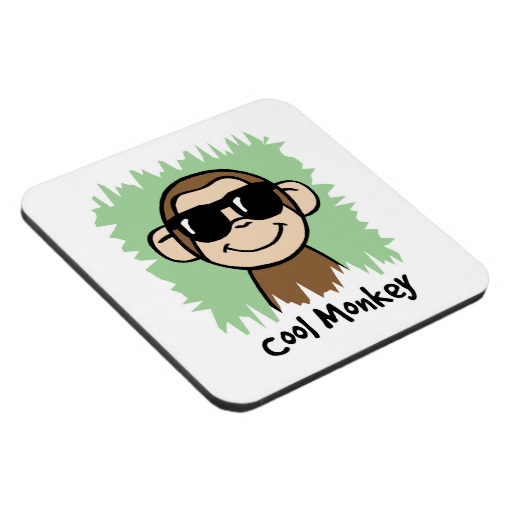 Cartoon Clip Art Cool Monkey With Sunglasses Coaster   Zazzle