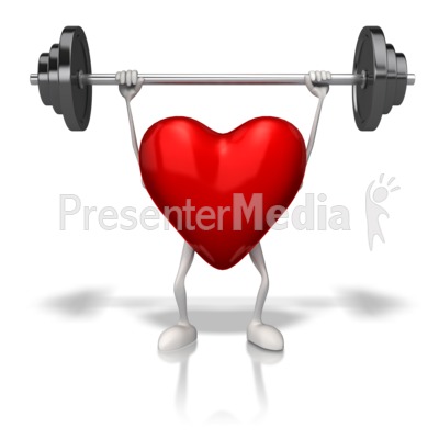 Exercising Weights Heart   Signs And Symbols   Great Clipart For