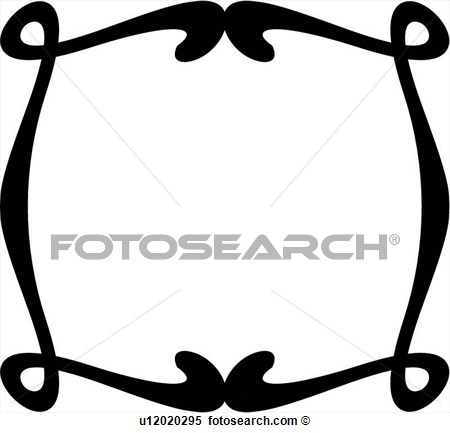 Fancy Frame Panel Shapes Scroll View Large Clip Art Graphic