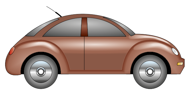 Free Brown Car Clip Art