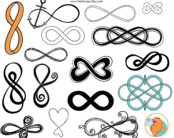 Infinity Symbol Clip Art   Silhouet Te   Png   Photoshop Brushes    