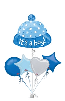Its A Boy Baby Hat Balloons   New Baby Balloon Delivery   Balloons    
