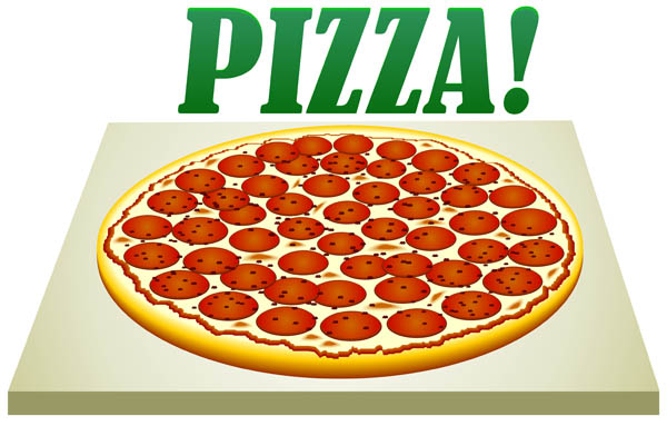 Large Pepperoni Pizza   Free Clip Art