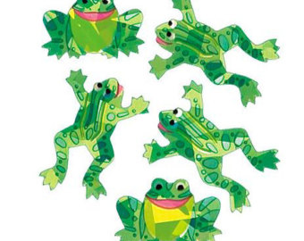 Leaping Frogs Stickers   Frog Class Pak Sticker  15 Sheets   2x2