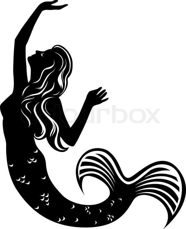 Mermaid Illustration Black And White 5498219 724286 Mermaid Black