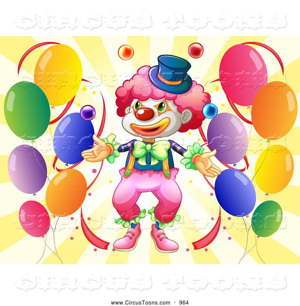 Pin Clipart Happy Clown Balancing On A Stack Of Shapes Royalty Free On    