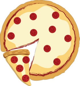 Pizza Clipart Image   Whole Pepperoni Pizza