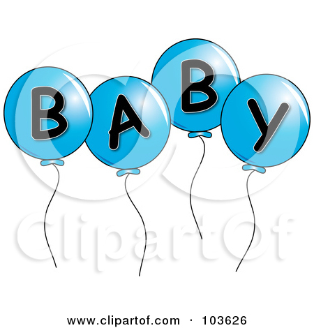 Rf  Clipart Illustration Of Four Pink Party Balloons Spelling Baby