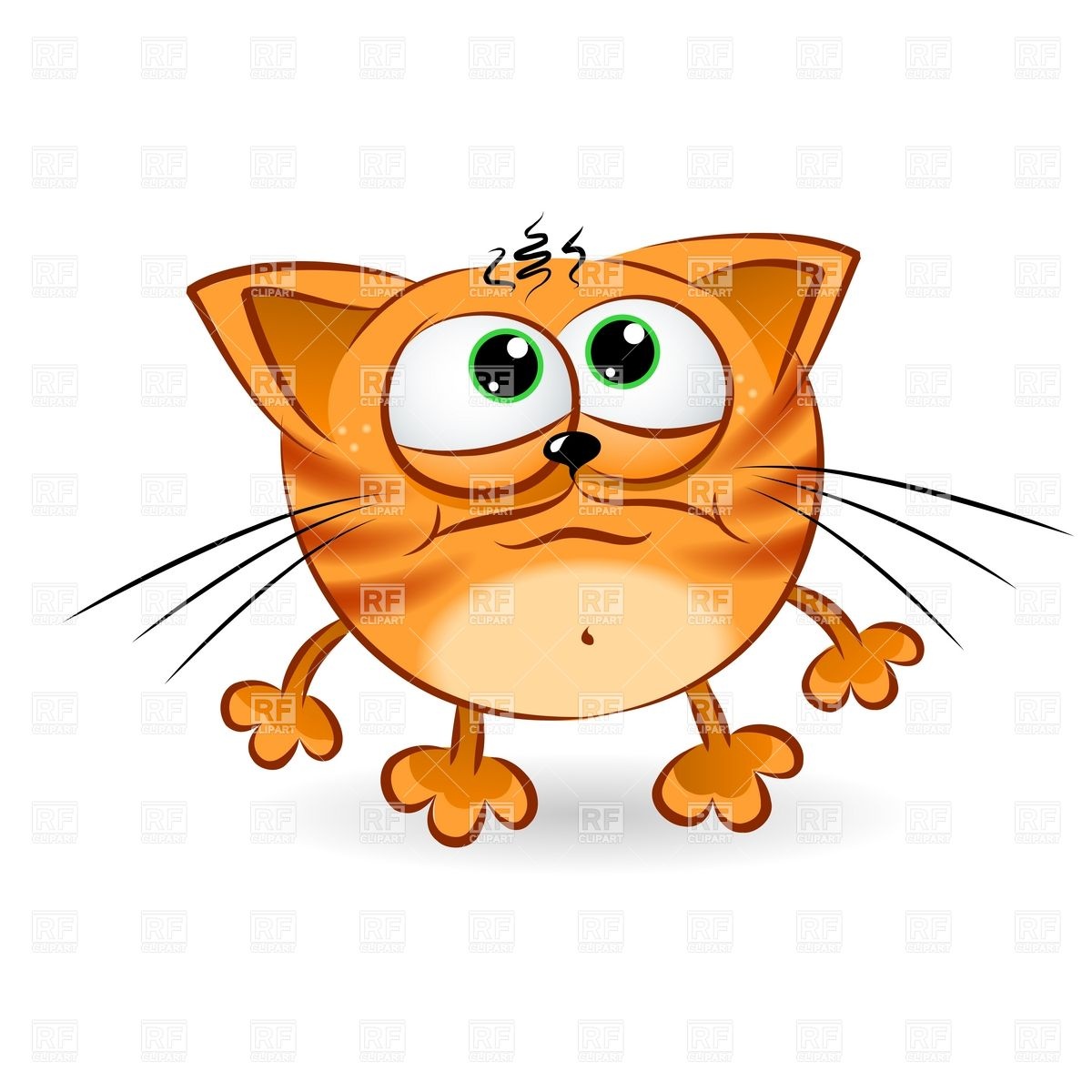 Sad Cartoon Cat 7451 Download Royalty Free Vector Clipart  Eps