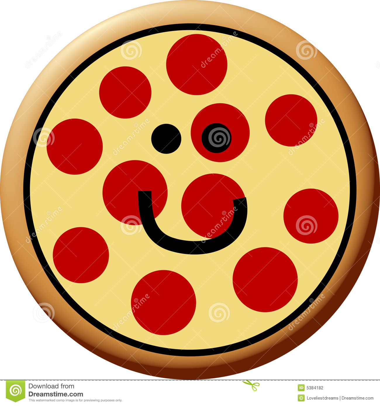 Smile  It S A Pepperoni Pizza  Digital Clip Art